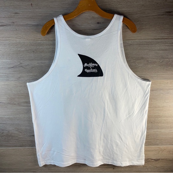 SHARK FACE GANG T-shirt Tank Top XL White Cotton Macklemore Ryan Lewis Brand New - Picture 4 of 7